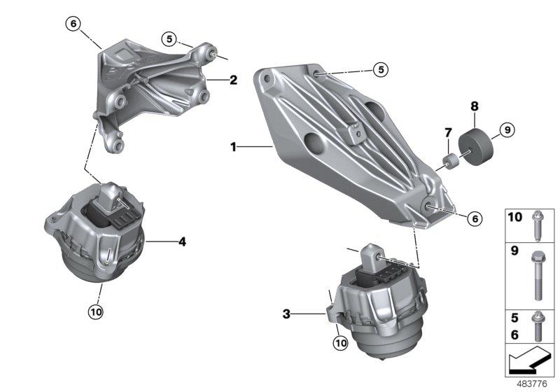 Bmw X Support Moteur Droit Suspension Vitesses D